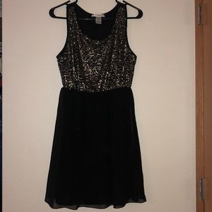 Sequin and black formal dress